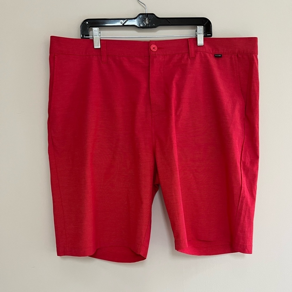 Travis Mathew Beck 10" Men's Performance Golf Shorts in Red, size 42